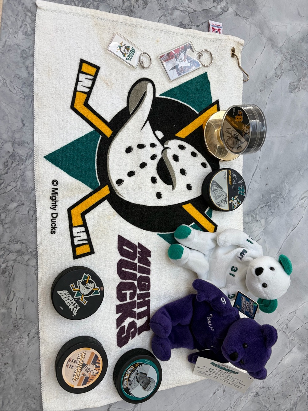 Vintage late 1990s/early 2000s Mighty Ducks memorabilia
